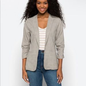 Skies are Blue Raja Printed Collarless Blazer